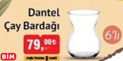 PAŞABAHÇE DANTEL ÇAY BARDAĞI